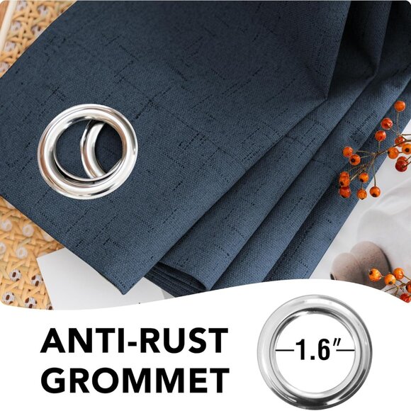 H.VERSAILTEX 100% Blackout Thermal Insulated Curtains, 2 Panels (52 x 96 inches) - Picture 4 of 10